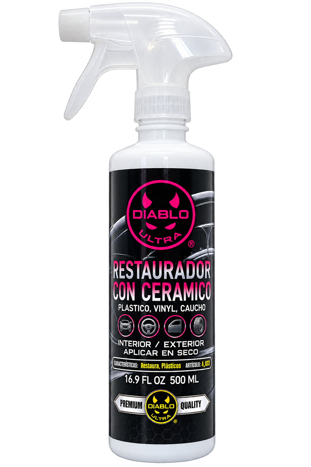 Restaurador de Plásticos con Cerámico Líquido 500 ml – Diablo Ultra