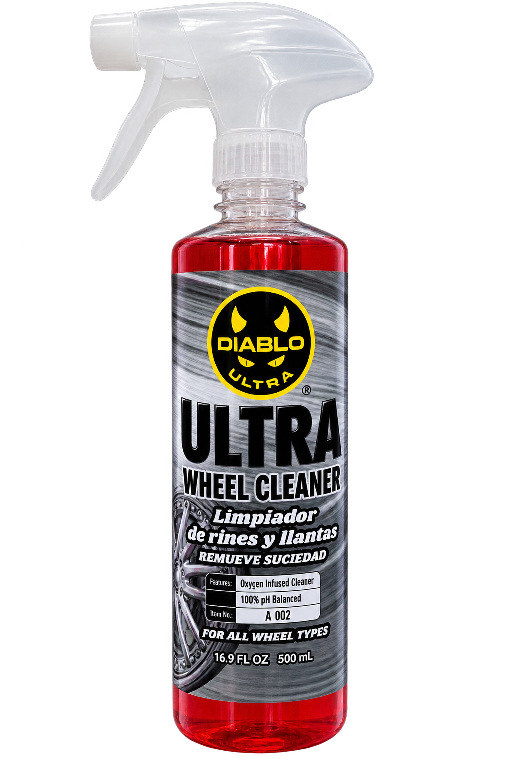 Ultra Wheel Cleaner – Limpiador de Rines y Llantas 500 ml – Diablo Ultra Precio